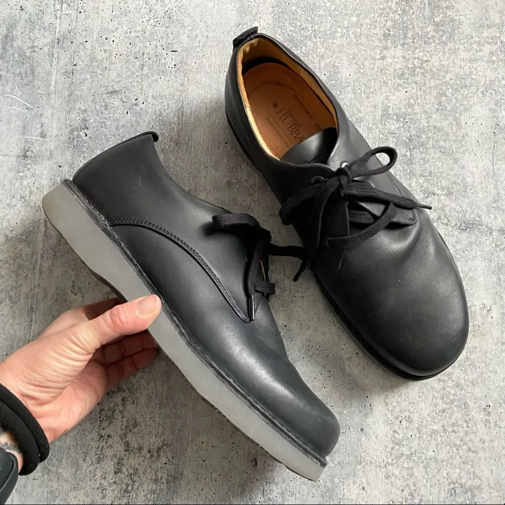Samuel Hubbard Black Leather Comfort Oxfords 10.5